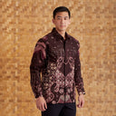 Genta - Mandalas Premium Men's Long Sleeve Batik Shirt - Mandalas