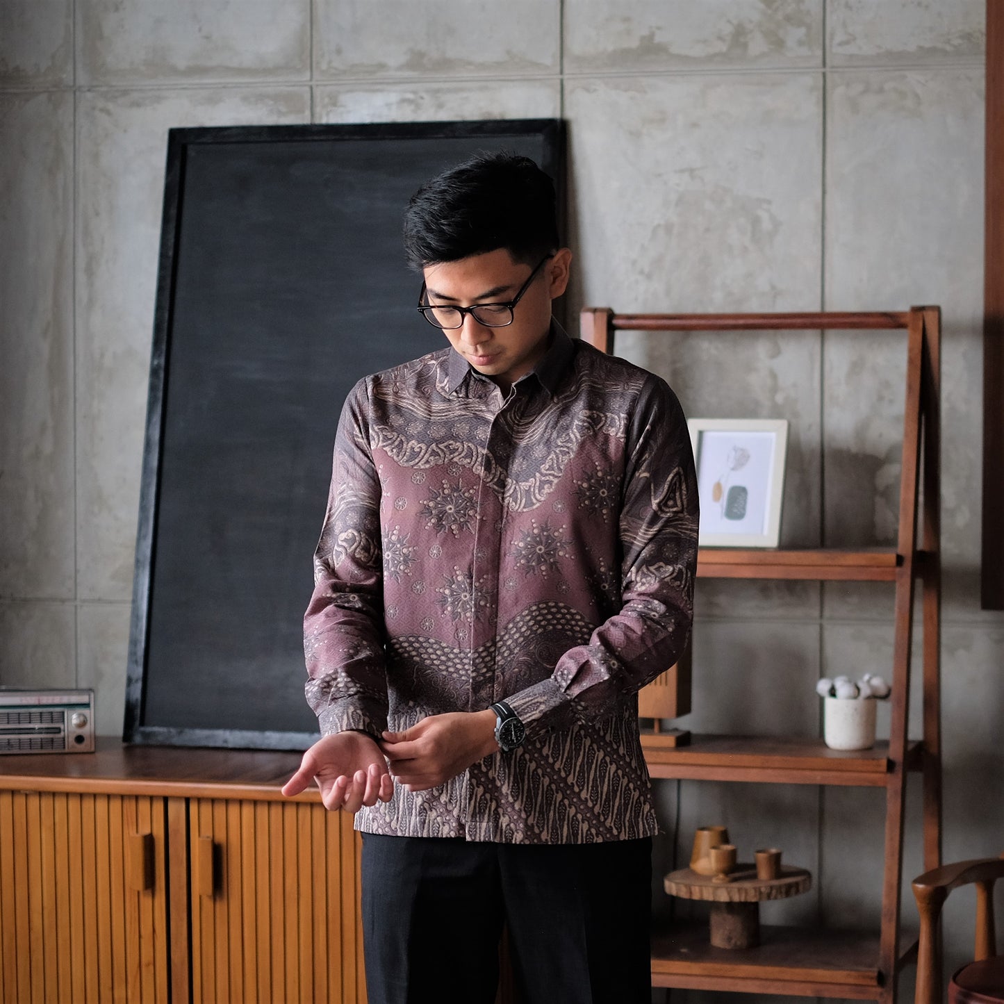 Delvid - Mandalas Kemeja Batik Pria Premium Lengan Panjang