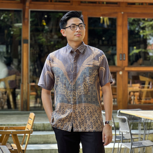 Anggara - Mandalas Kemeja Batik Pria Lengan Pendek