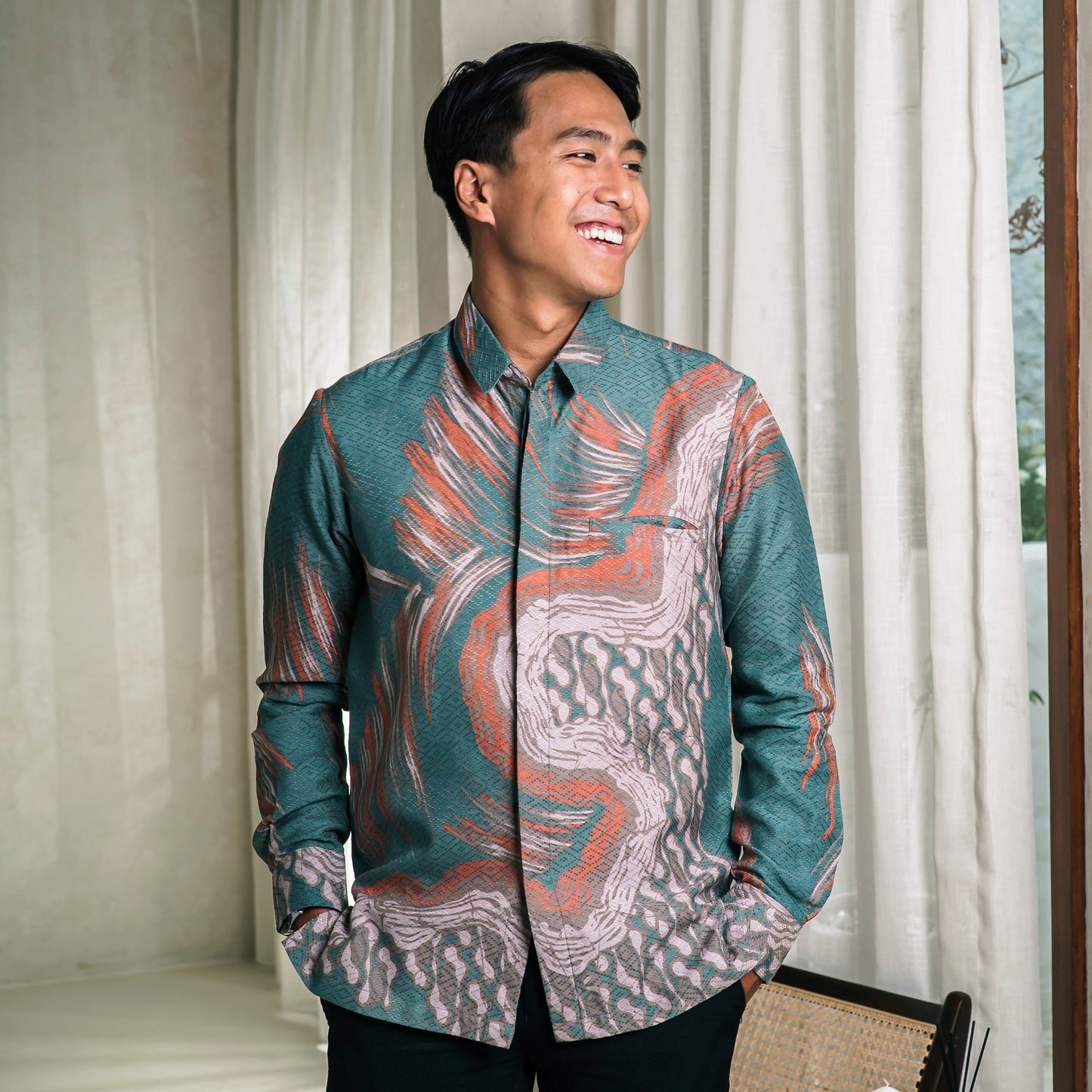 Danrum - Mandalas Kemeja Batik Pria Premium Lengan Panjang