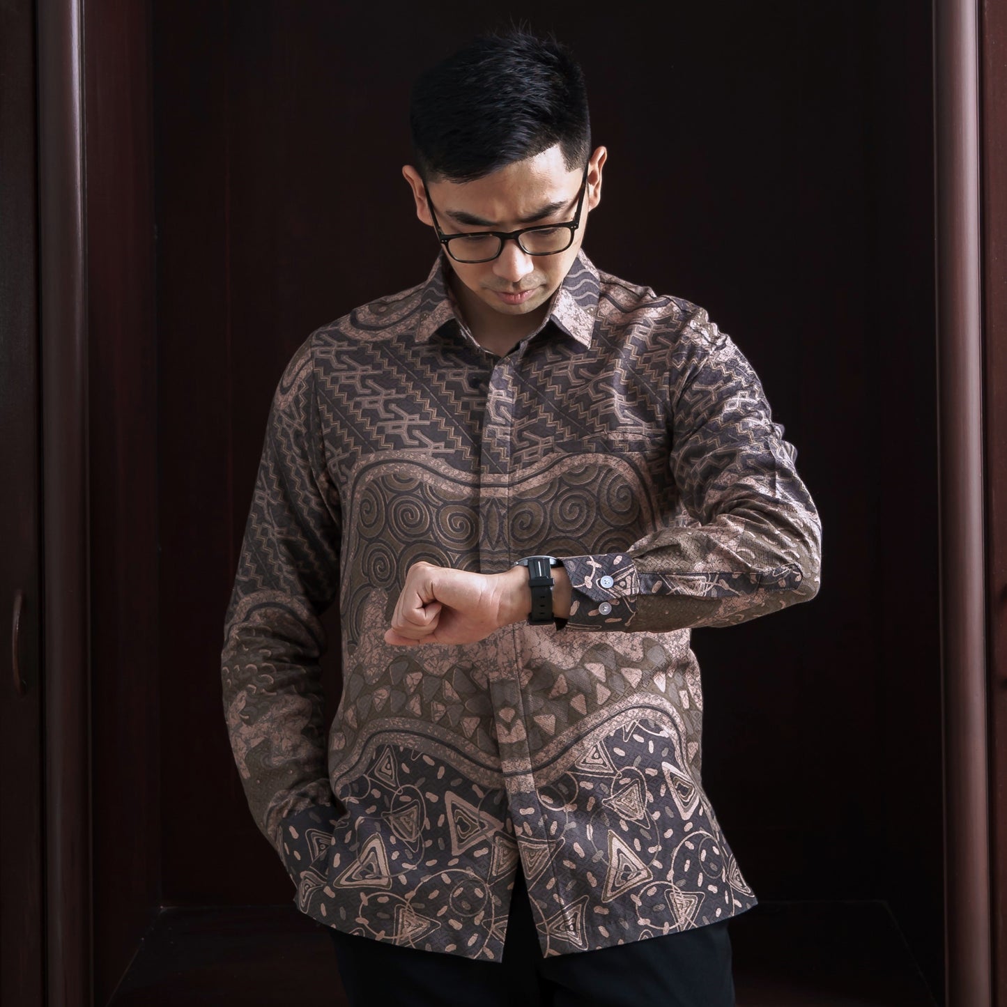 Graval - Mandalas Kemeja Batik Pria Premium Lengan Panjang