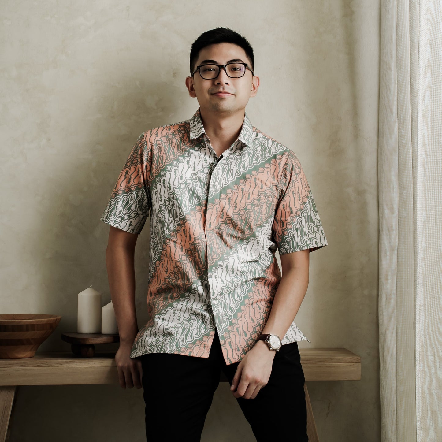 Paramon - Mandalas Kemeja Batik Pria Premium Lengan Pendek