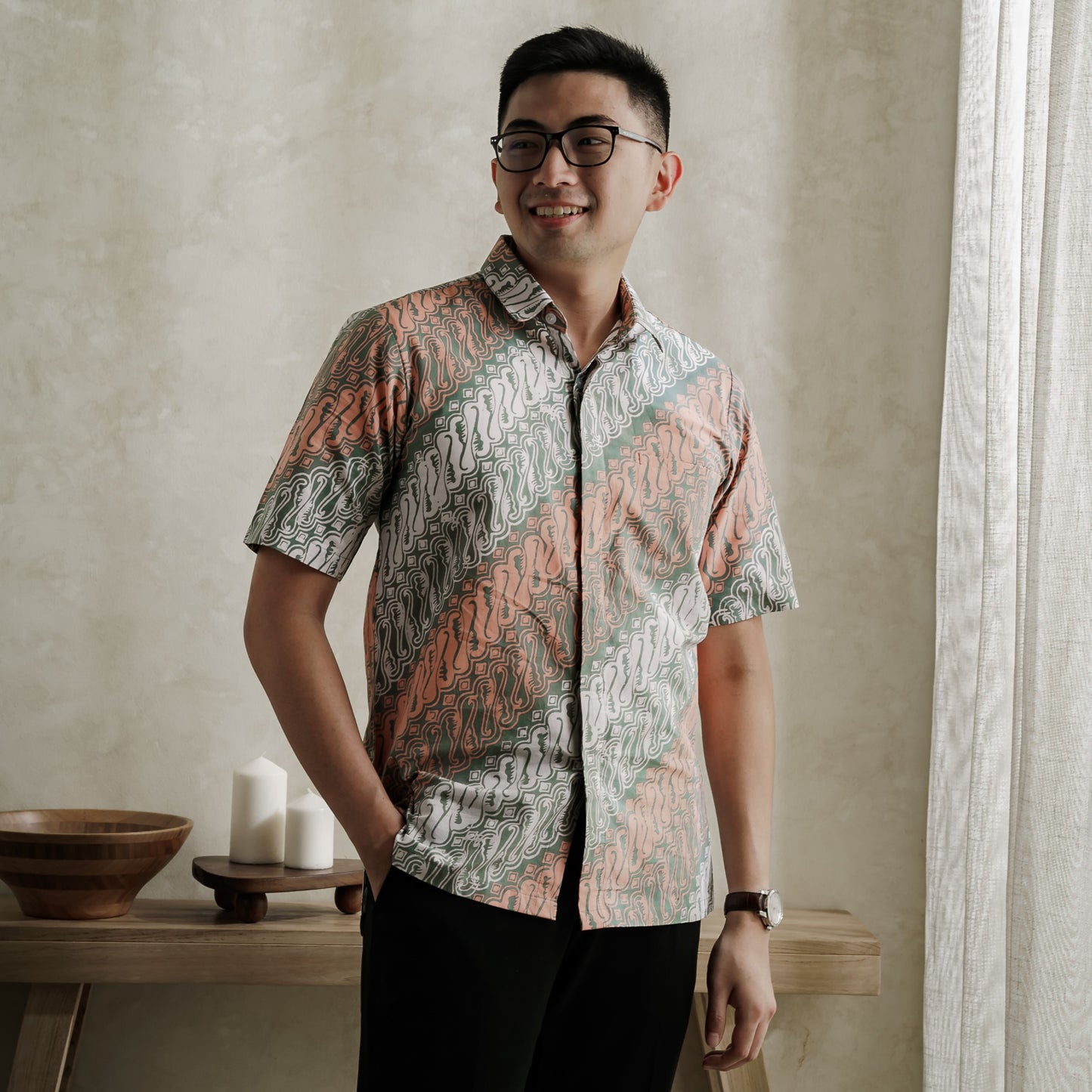 Paramon - Mandalas Kemeja Batik Pria Premium Lengan Pendek