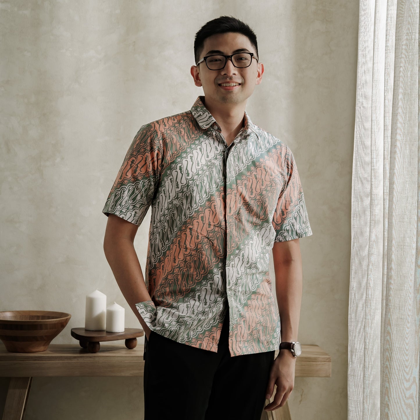 Paramon - Mandalas Kemeja Batik Pria Premium Lengan Pendek