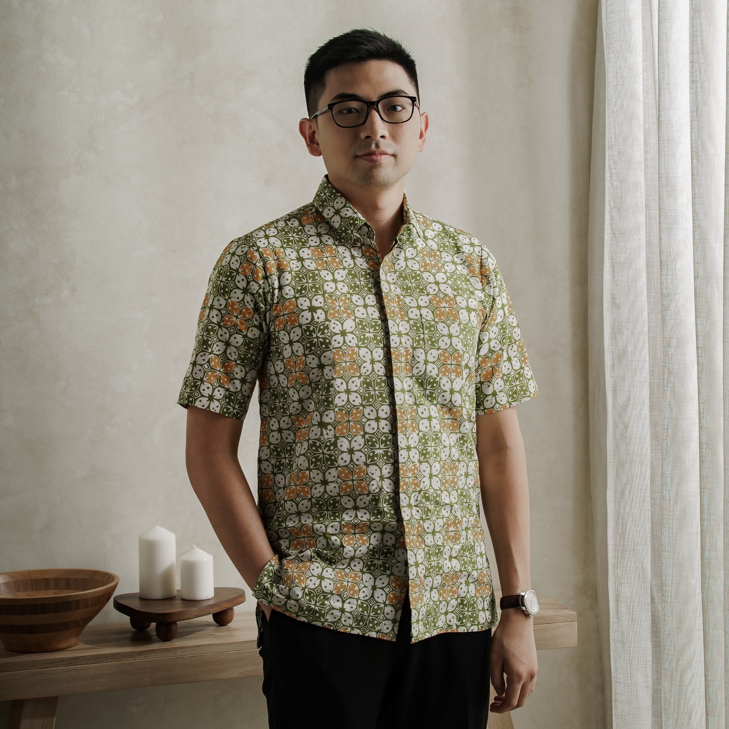 Papira - Mandalas Kemeja Batik Pria Premium Lengan Pendek