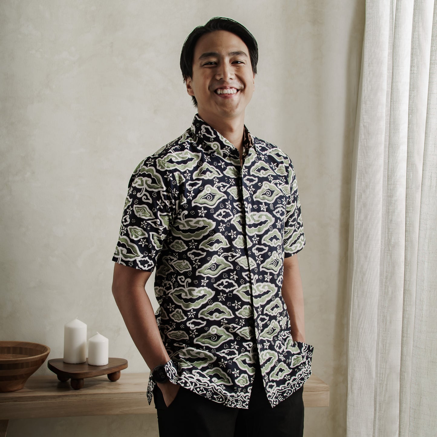 Awajal - Mandalas Kemeja Batik Pria Premium Lengan Pendek