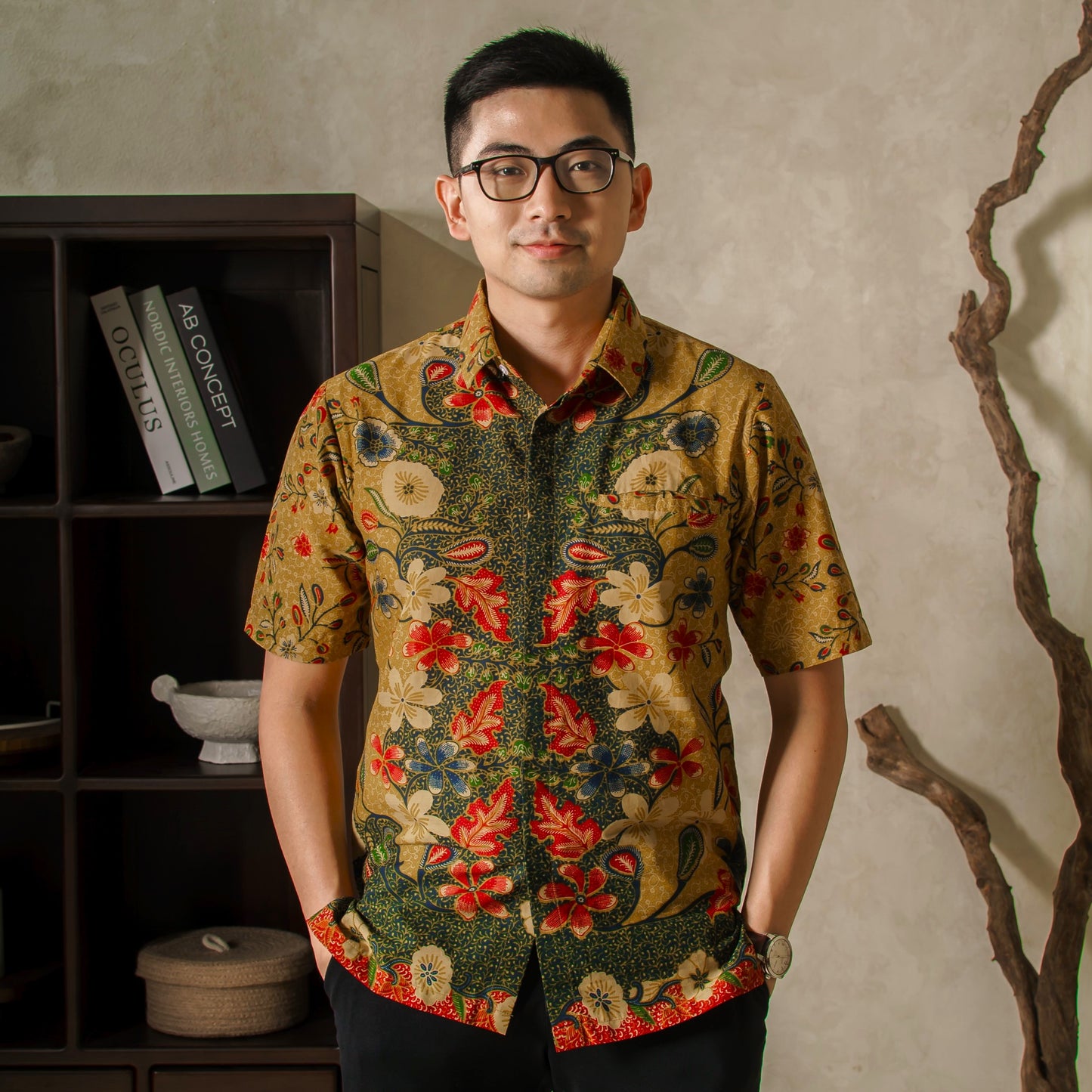 Kenari - Mandalas Kemeja Batik Pria Premium Lengan Pendek