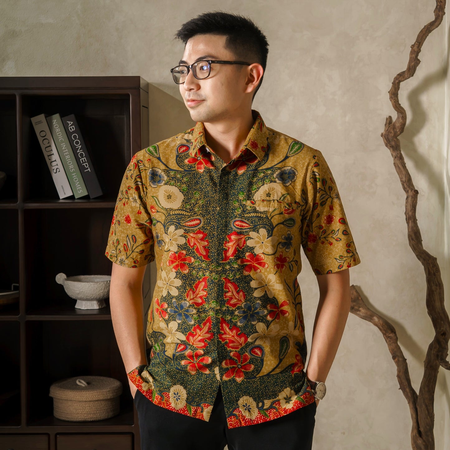 Kenari - Mandalas Kemeja Batik Pria Premium Lengan Pendek