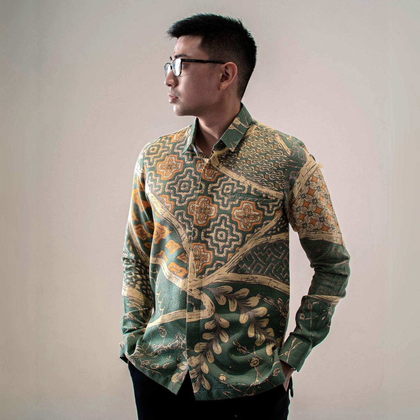 Honowun - Mandalas Kemeja Batik Pria Premium Lengan Panjang