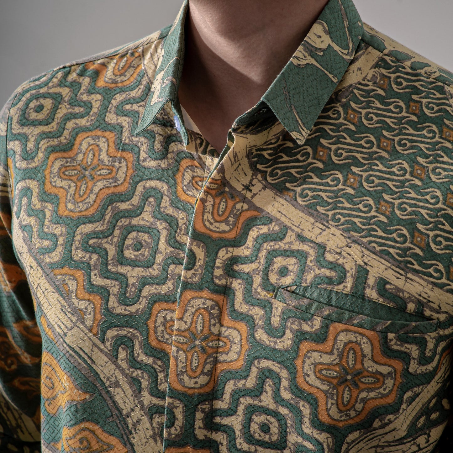 Honowun - Mandalas Kemeja Batik Pria Premium Lengan Panjang