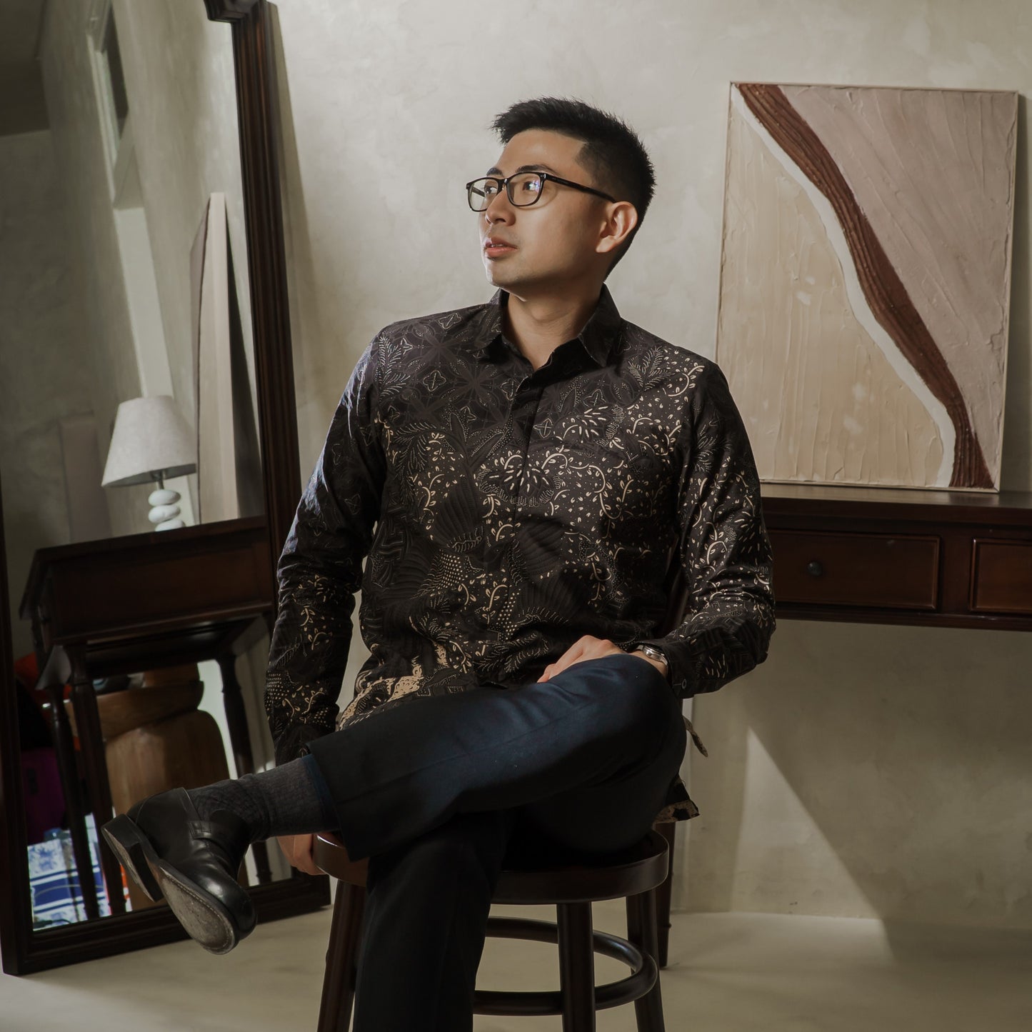 Visura - Mandalas Kemeja Batik Pria Premium Lengan Panjang