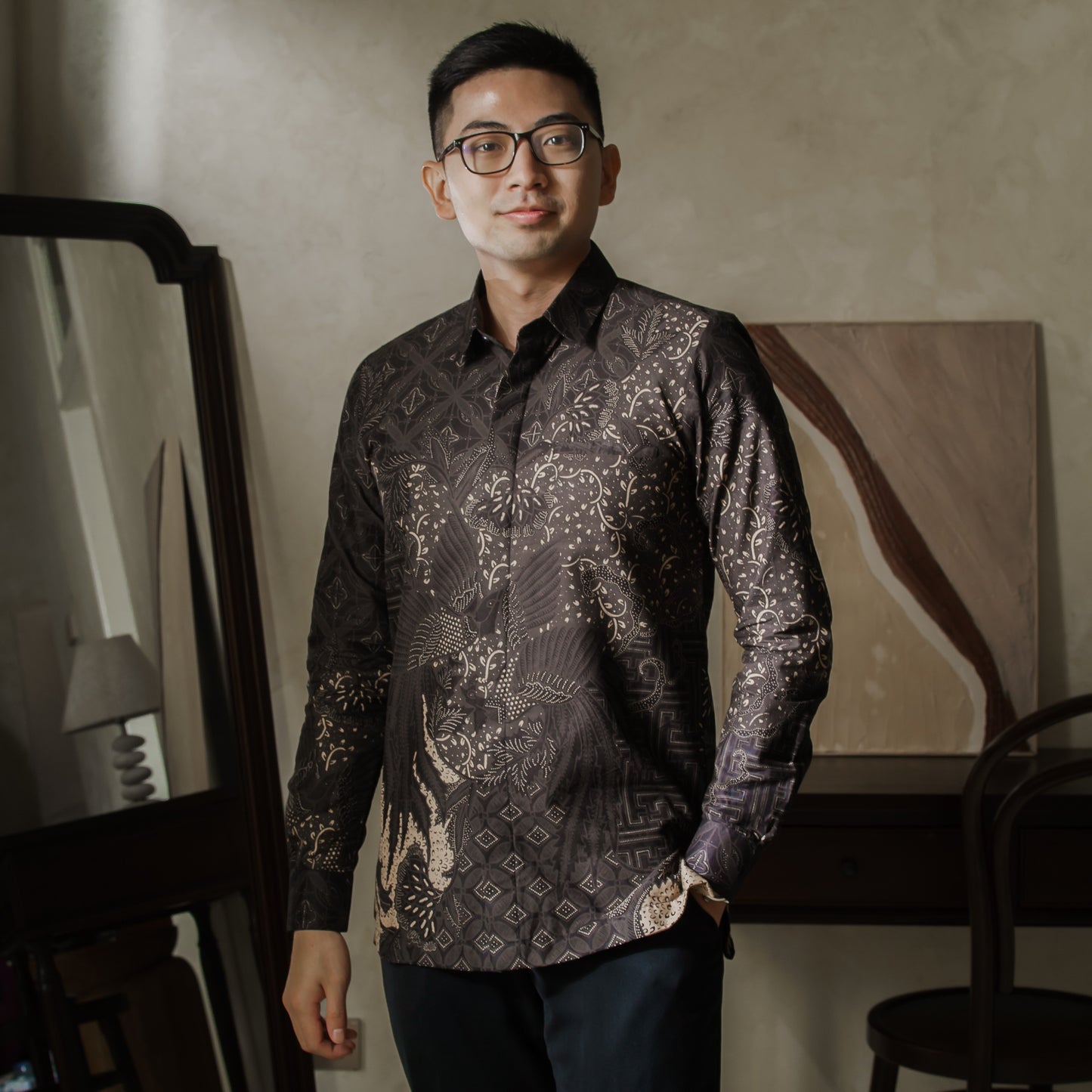 Visura - Mandalas Kemeja Batik Pria Premium Lengan Panjang