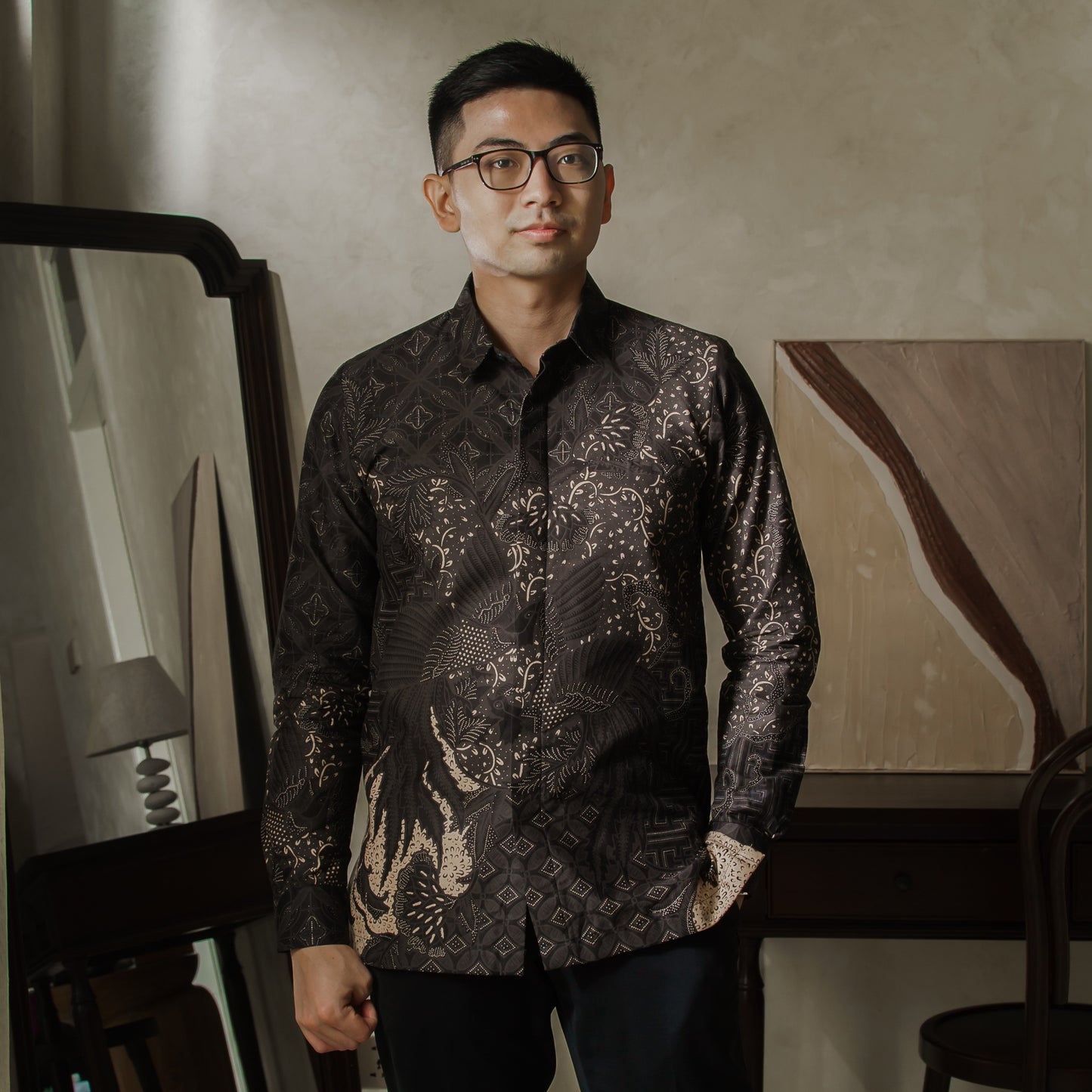 Visura - Mandalas Kemeja Batik Pria Premium Lengan Panjang