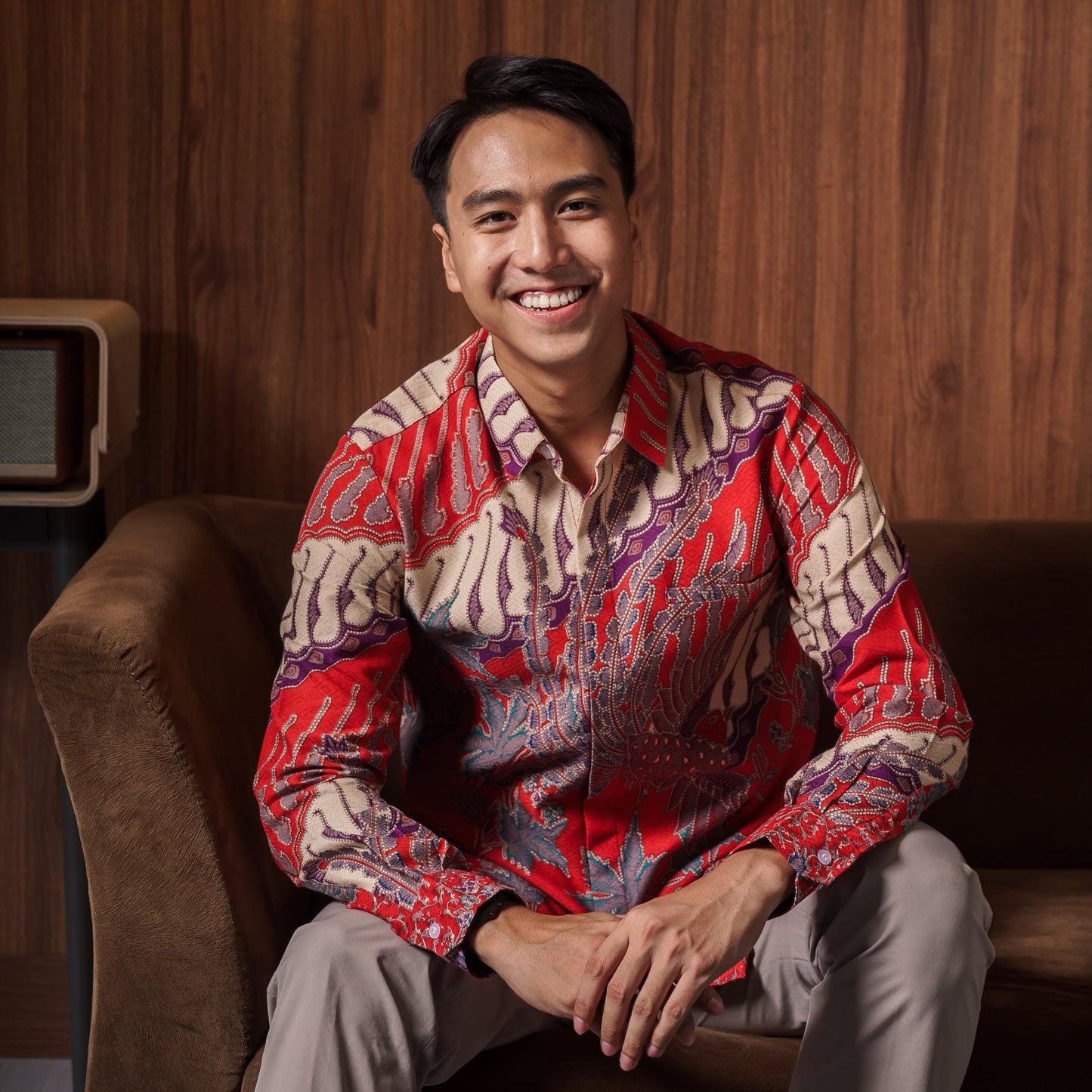 Carmine - Mandalas Kemeja Batik Pria Premium Lengan Panjang