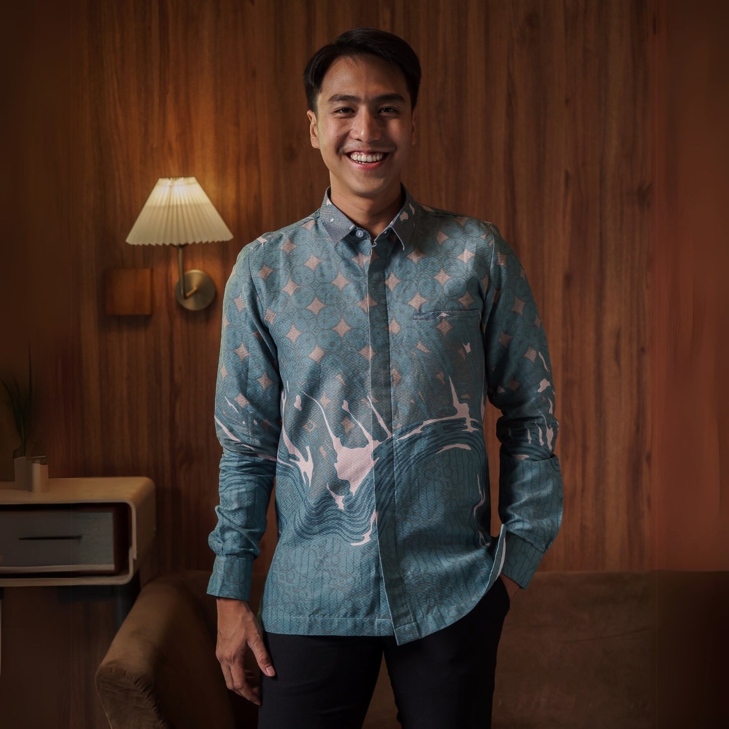 Deltaru - Mandalas Kemeja Batik Pria Premium Lengan Panjang