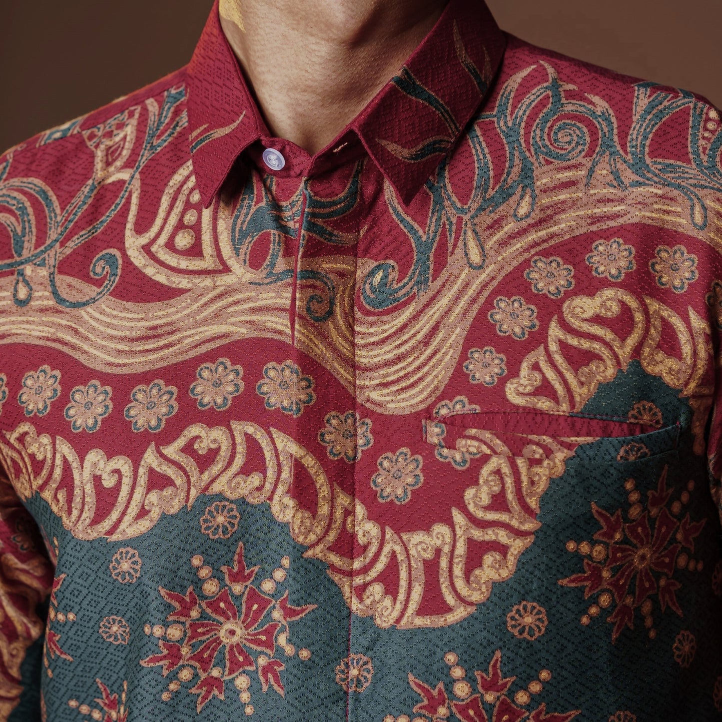 Delrado - Mandalas Kemeja Batik Pria Premium Lengan Panjang