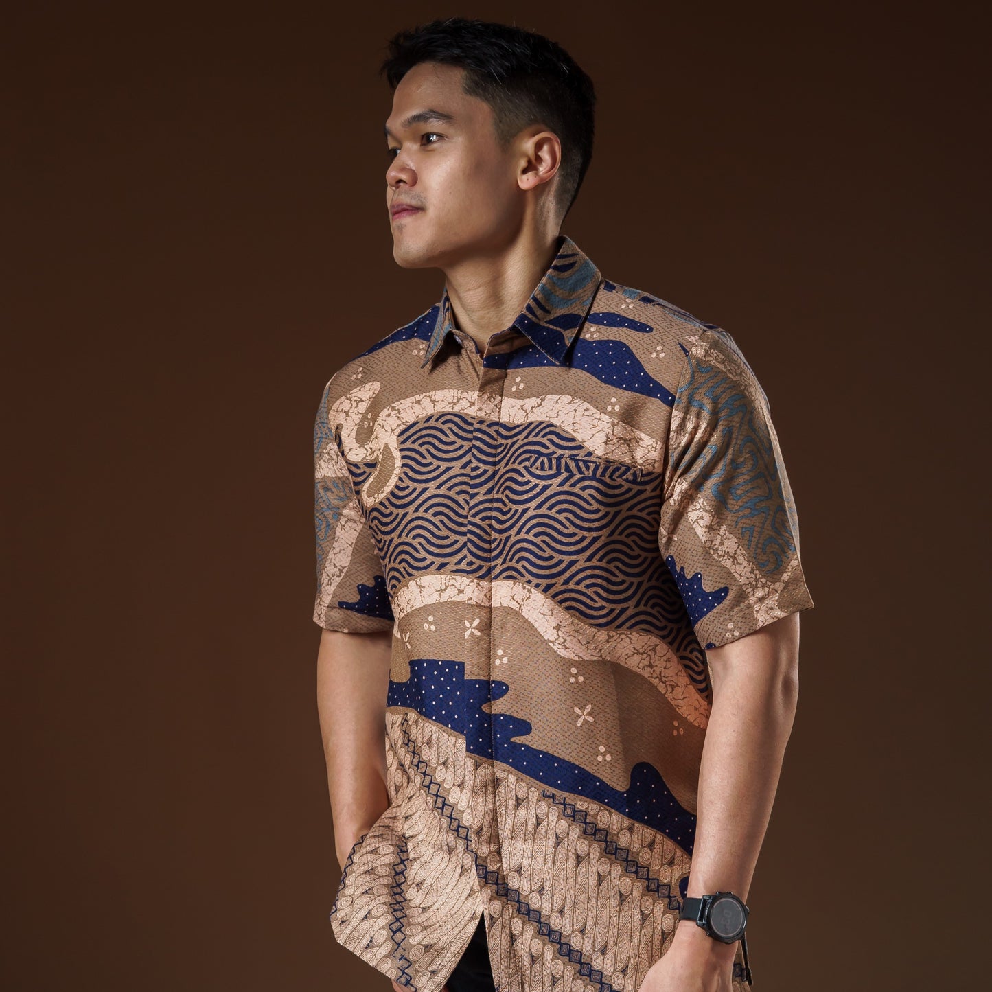 Cidaru - Mandalas Kemeja Batik Pria Premium Lengan Pendek