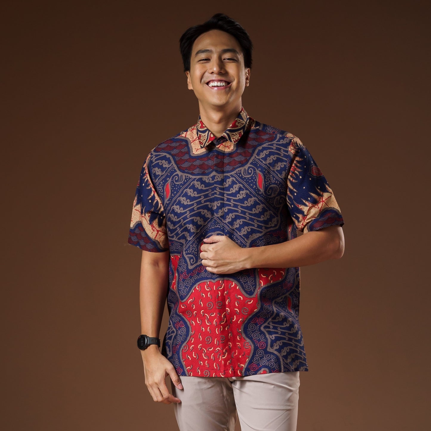 Redrum - Mandalas Kemeja Batik Pria Premium Lengan Pendek