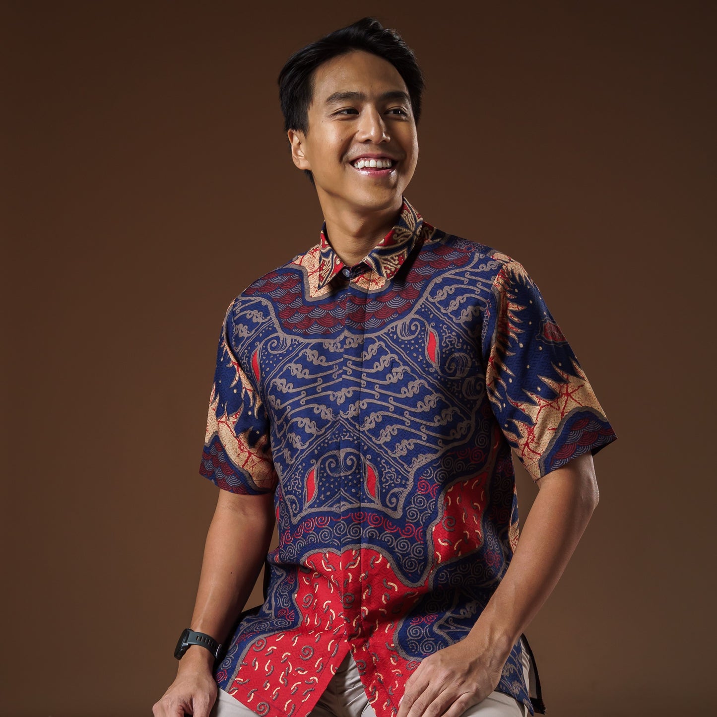 Redrum - Mandalas Kemeja Batik Pria Premium Lengan Pendek