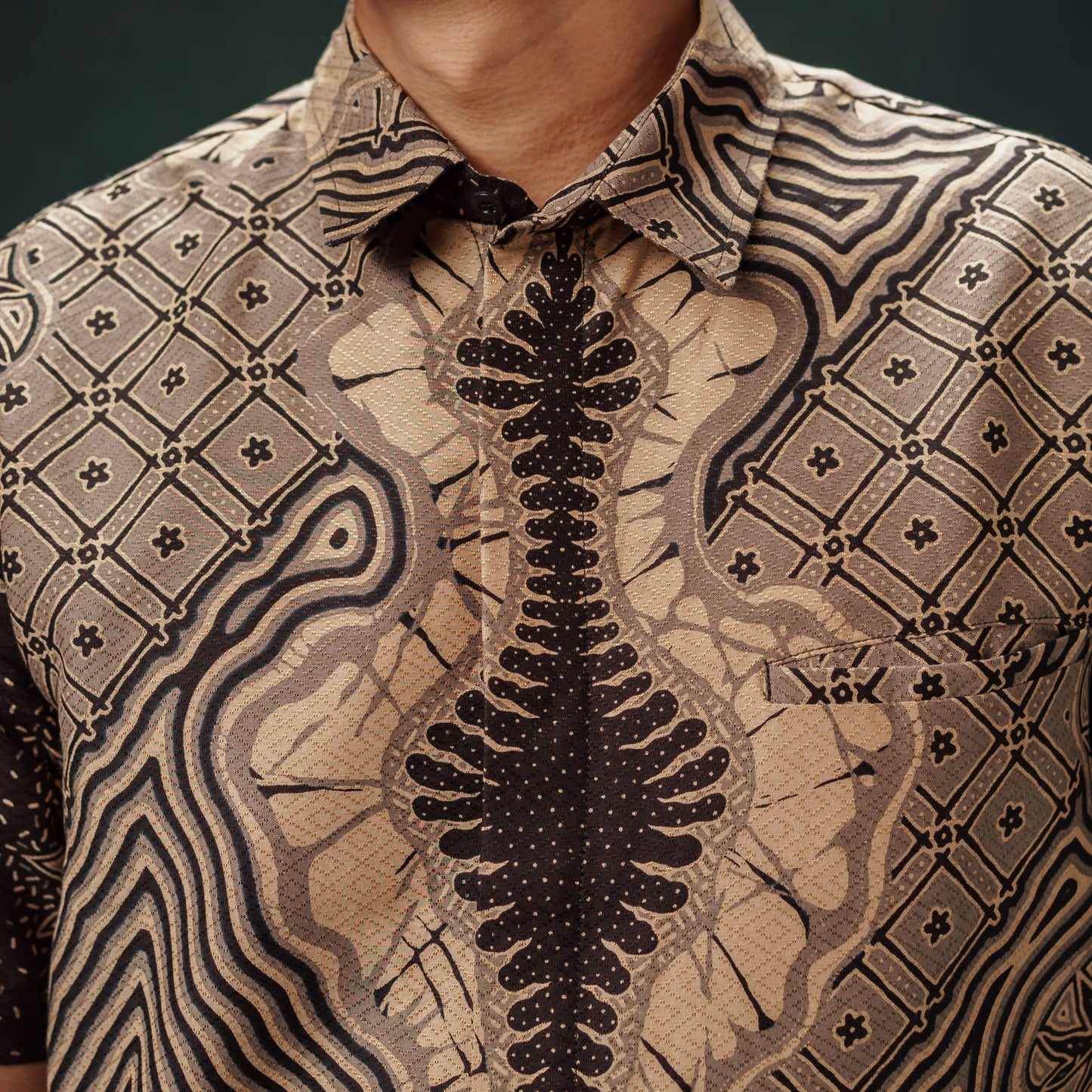 Ovidian - Mandalas Premium Men's Short Sleeve Batik Shirt