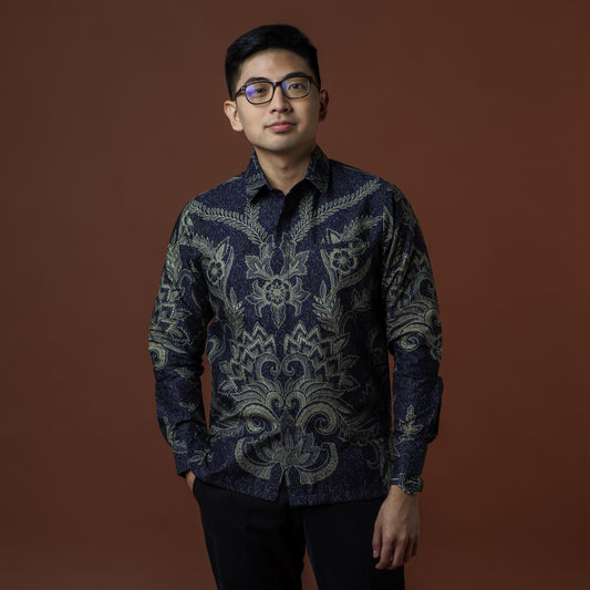 Owal - Mandalas Kemeja Batik Pria Premium Lengan Panjang