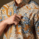 Gurananda - Mandalas Premium Men’s Short Sleeve Batik Shirt - Mandalas