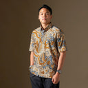Gurananda - Mandalas Premium Men’s Short Sleeve Batik Shirt - Mandalas