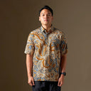 Gurananda - Mandalas Premium Men’s Short Sleeve Batik Shirt - Mandalas