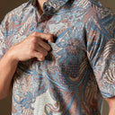 Guraten - Mandalas Premium Men’s Short Sleeve Batik Shirt - Mandalas