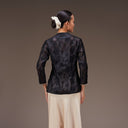 Jenar Black Long Sleeve – Mandalas Women's Embroidered Organza - Mandalas