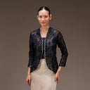 Jenar Black Long Sleeve – Mandalas Women's Embroidered Organza - Mandalas