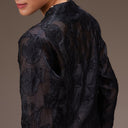 Jenar Black Long Sleeve – Mandalas Women's Embroidered Organza - Mandalas
