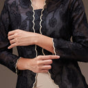Jenar Black Long Sleeve – Mandalas Women's Embroidered Organza - Mandalas