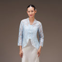 Jenar Blue Long Sleeve – Mandalas Women's Embroidered Organza - Mandalas