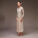 Jenar Etoupe Long Sleeve – Mandalas Women's Embroidered Organza - Mandalas