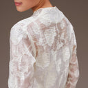 Jenar Porcelain Long Sleeve – Mandalas Women's Embroidered Organza - Mandalas