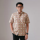 Kaburen - Mandalas Premium Men's Short Sleeve Batik Shirt - Mandalas