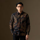 Kanaria - Mandalas Premium Men’s Long Sleeve Batik Shirt - Mandalas