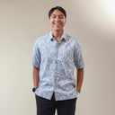 Kanca - Mandalas Premium Men's Short Sleeve Batik Shirt - Mandalas