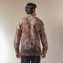 Laksminas - Mandalas Premium Men's Long Sleeve Batik Shirt - Mandalas