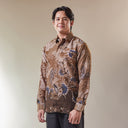 Laksminas - Mandalas Premium Men's Long Sleeve Batik Shirt - Mandalas