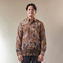 Laksminas - Mandalas Premium Men's Long Sleeve Batik Shirt - Mandalas