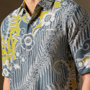 Lemorin - Mandalas Premium Men’s Short Sleeve Batik Shirt - Mandalas
