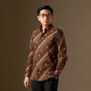 Lerenah - Mandalas Premium Men’s Long Sleeve Batik Shirt - Mandalas