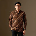 Lerenah - Mandalas Premium Men’s Long Sleeve Batik Shirt - Mandalas
