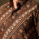 Lerenah - Mandalas Premium Men’s Long Sleeve Batik Shirt - Mandalas