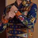 Mahanavi - Mandalas Kemeja Batik Pria Premium Lengan Panjang - Mandalas