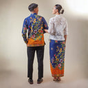 Mahanavi - Mandalas Sarimbit Couple Set Long Sleeve Shirt and Premium Batik Skirt - Mandalas