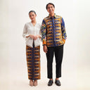 Mahanavi - Mandalas Set Sarimbit Couple Kemeja Lengan Panjang dan Rok Batik Premium - Mandalas