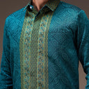 Marakata - Mandalas Kemeja Tenun Pria Songket Handmade Lengan Panjang Premium - Mandalas